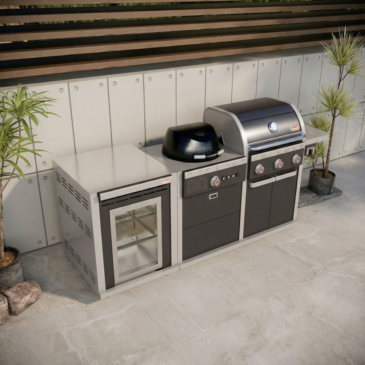 Coleman Revolution Dual Fuel Kitchen with Fridge Modules - Black Gloss — image 4