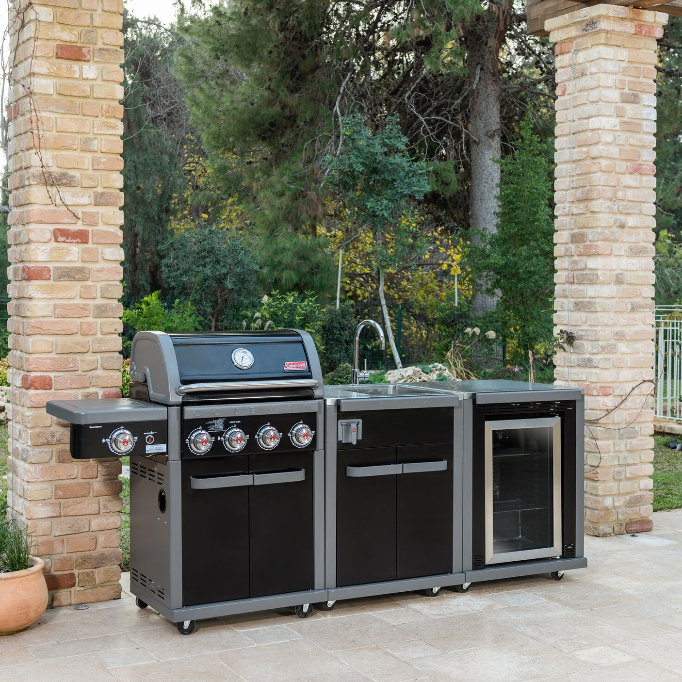 Coleman Revolution 4 Burner Kitchen with Sink and Fridge Module - Black Gloss — image 6