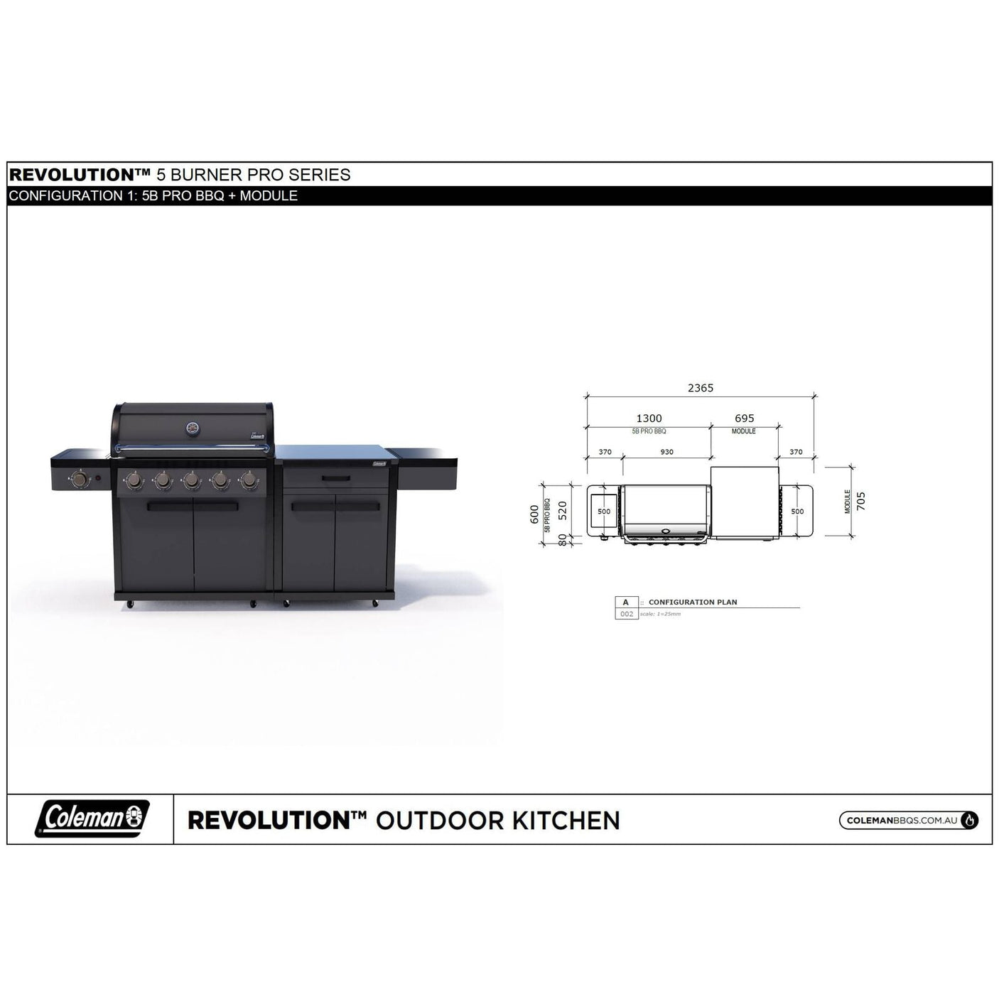 Coleman Pro Series 5 Burner Kitchen with Storage Module - Matt Black — image 8