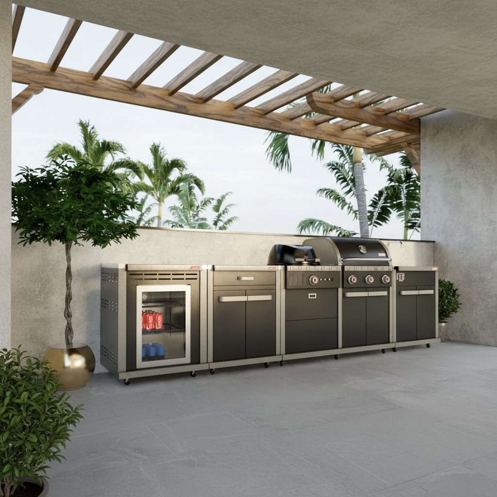 Coleman Revolution Dual Fuel Kitchen with Sink Fridge and Storage Modules - Black Gloss — image 8