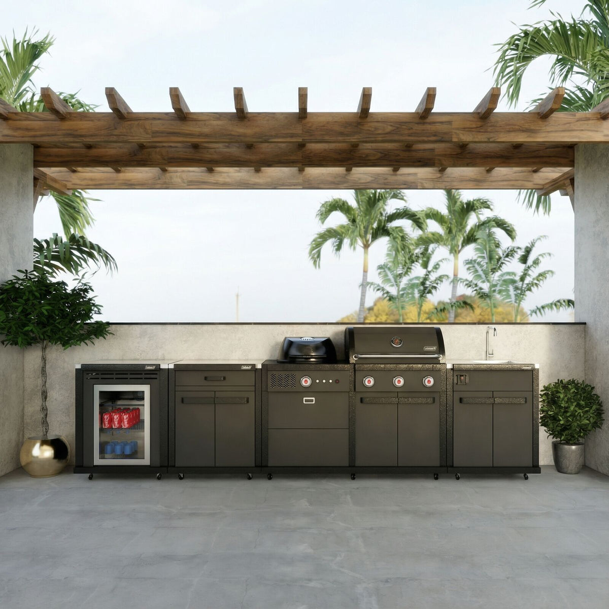 Coleman Revolution Dual Fuel Kitchen with Sink Fridge and Storage Modules - Matt Black — image 9