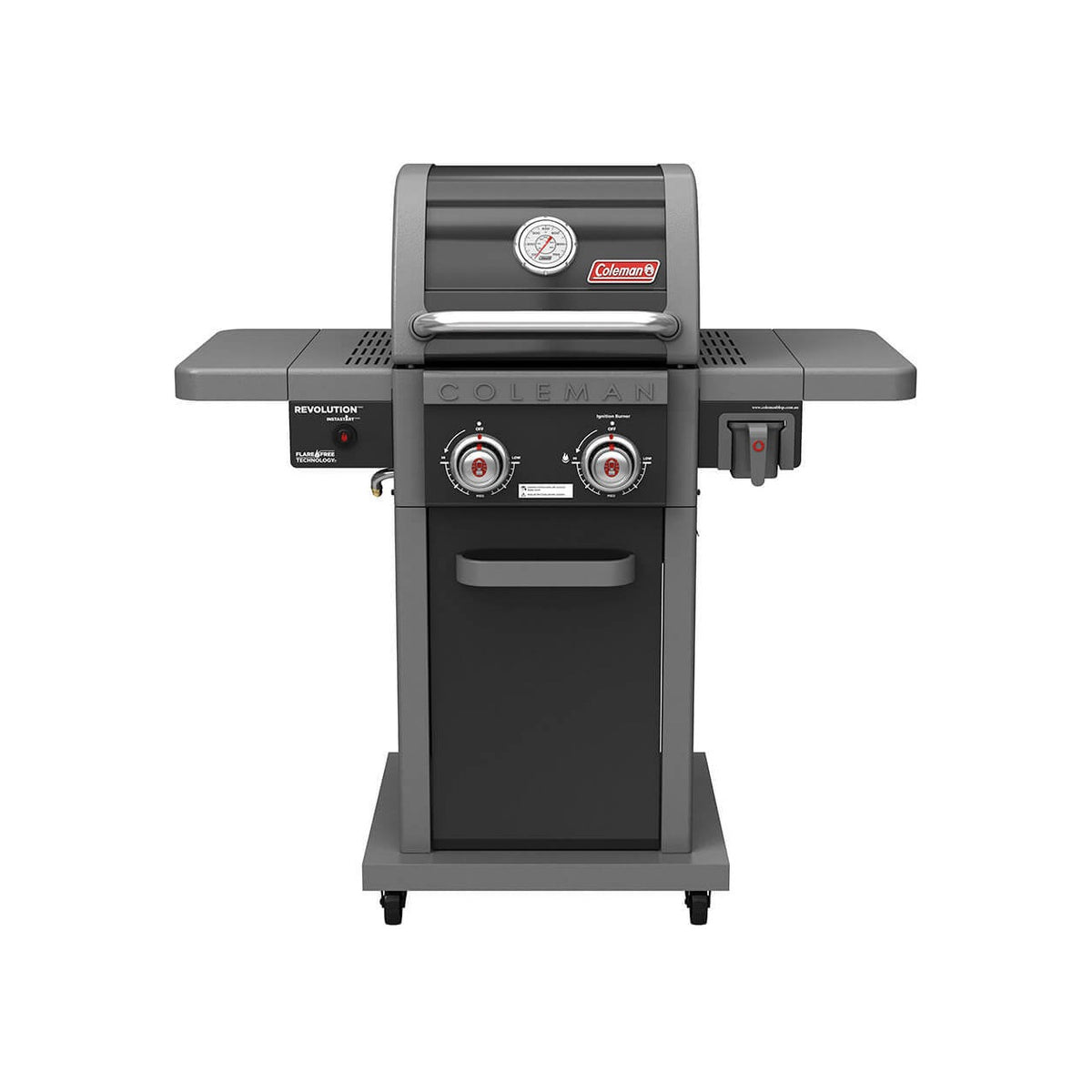 Coleman Revolution 2 Burner BBQ with Folding Shelves Black Gloss — image 1