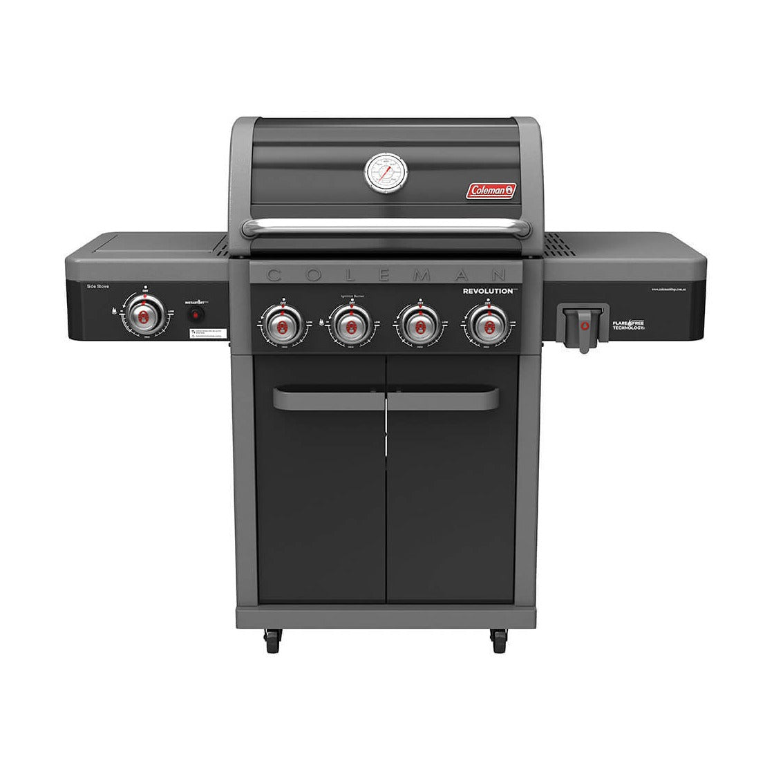 Coleman Revolution 4 Burner BBQ with Side Burner Black Gloss REV4BGL — image 1