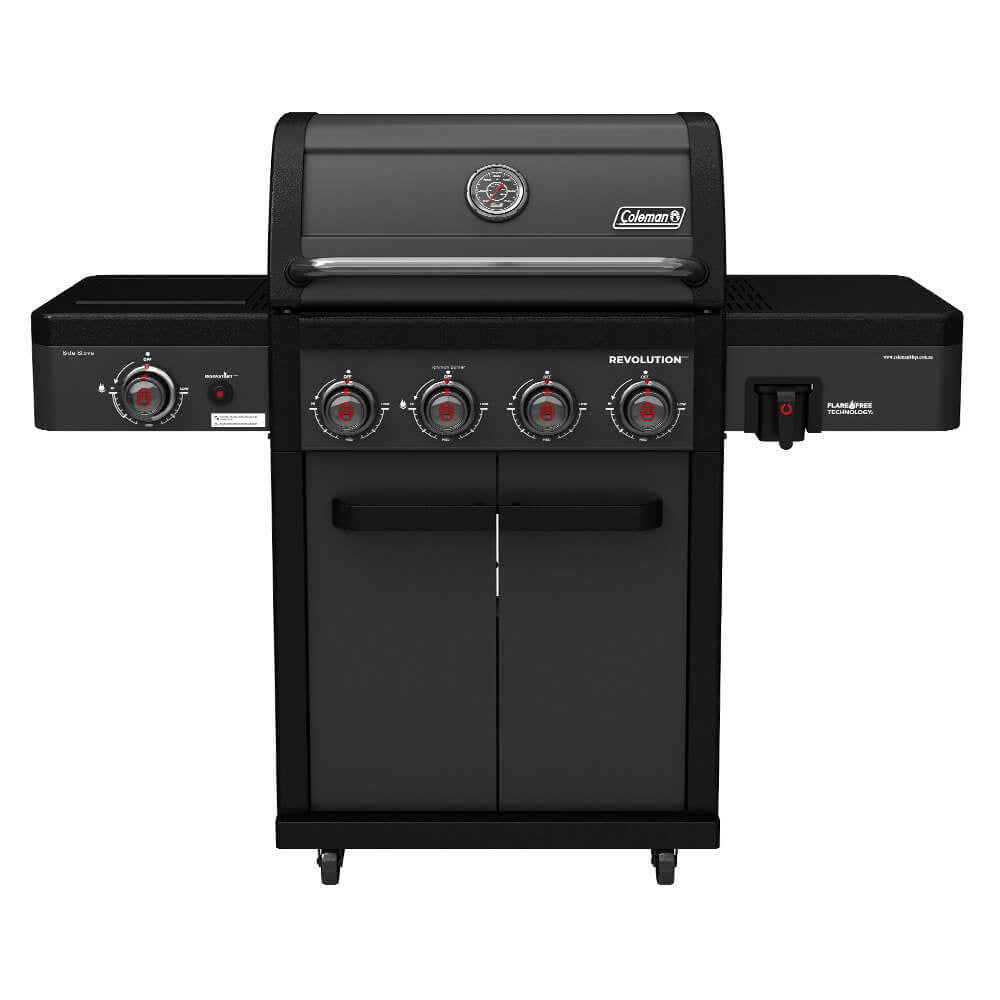 Coleman Revolution 4 Burner BBQ w/Side Burner Black Matte REV4BMA — image 1