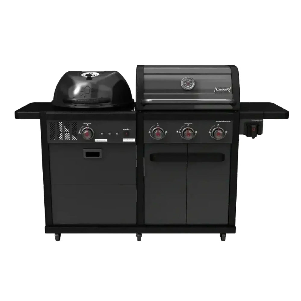Coleman Revolution Dual Fuel Gas & Charcoal BBQ Black Matte