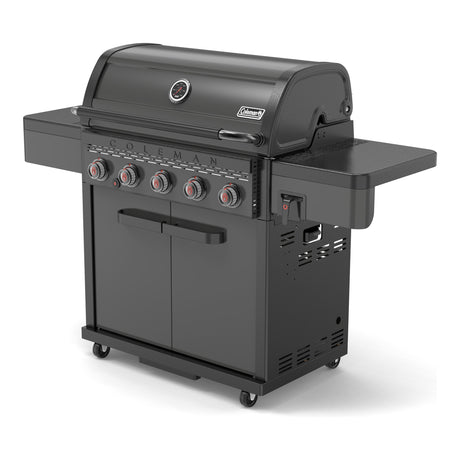 Coleman Revolution 5-Burner Gas BBQ in Matt Black, right side view