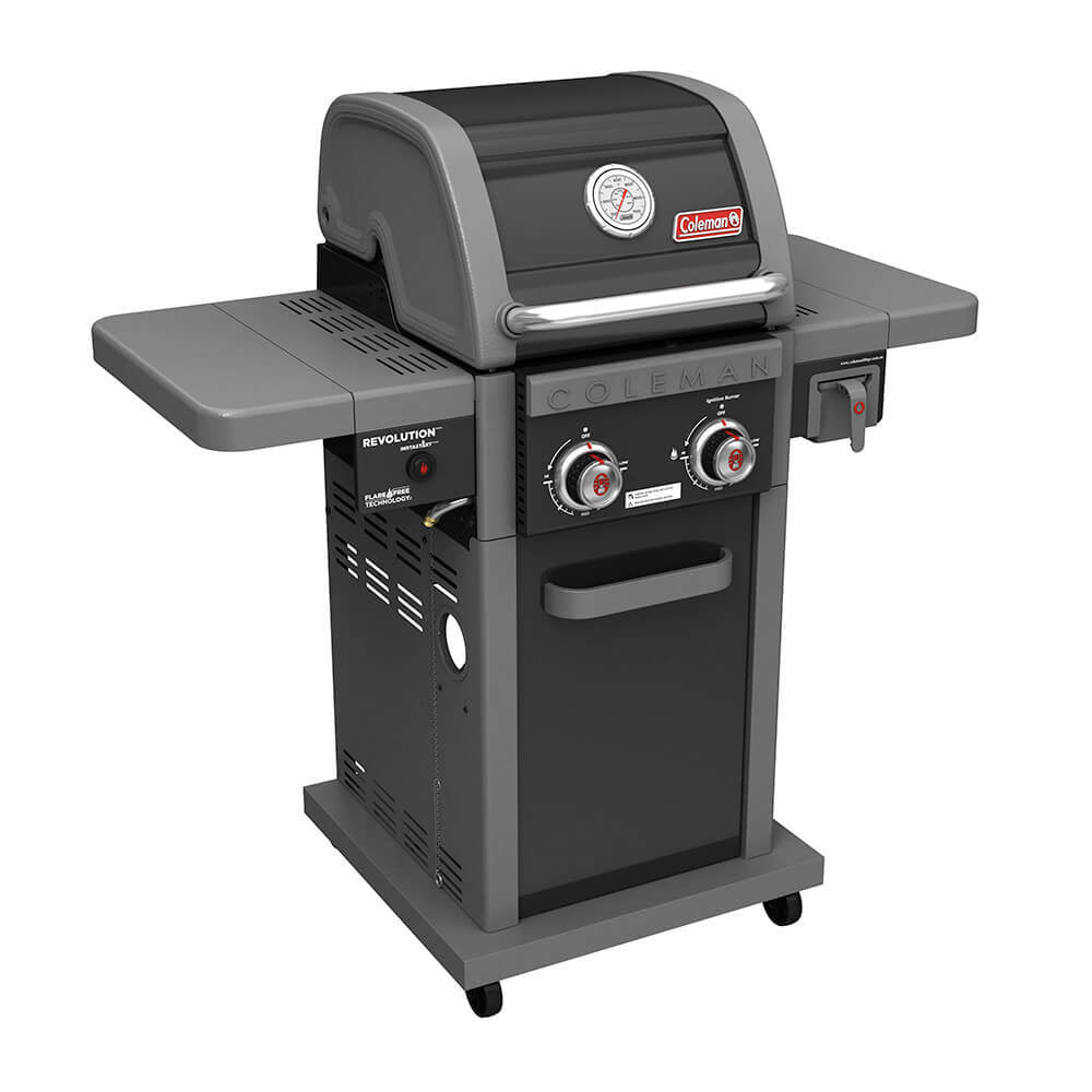 Coleman Revolution 2 Burner BBQ w/Folding Shelves Black Gloss REV2BGL — image 2