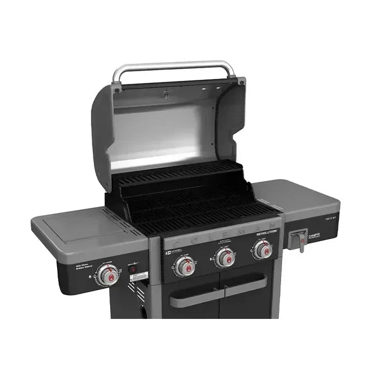 Coleman Revolution 3 Burner Gas BBQ w/ Side Stove Black REV3BGL — image 2