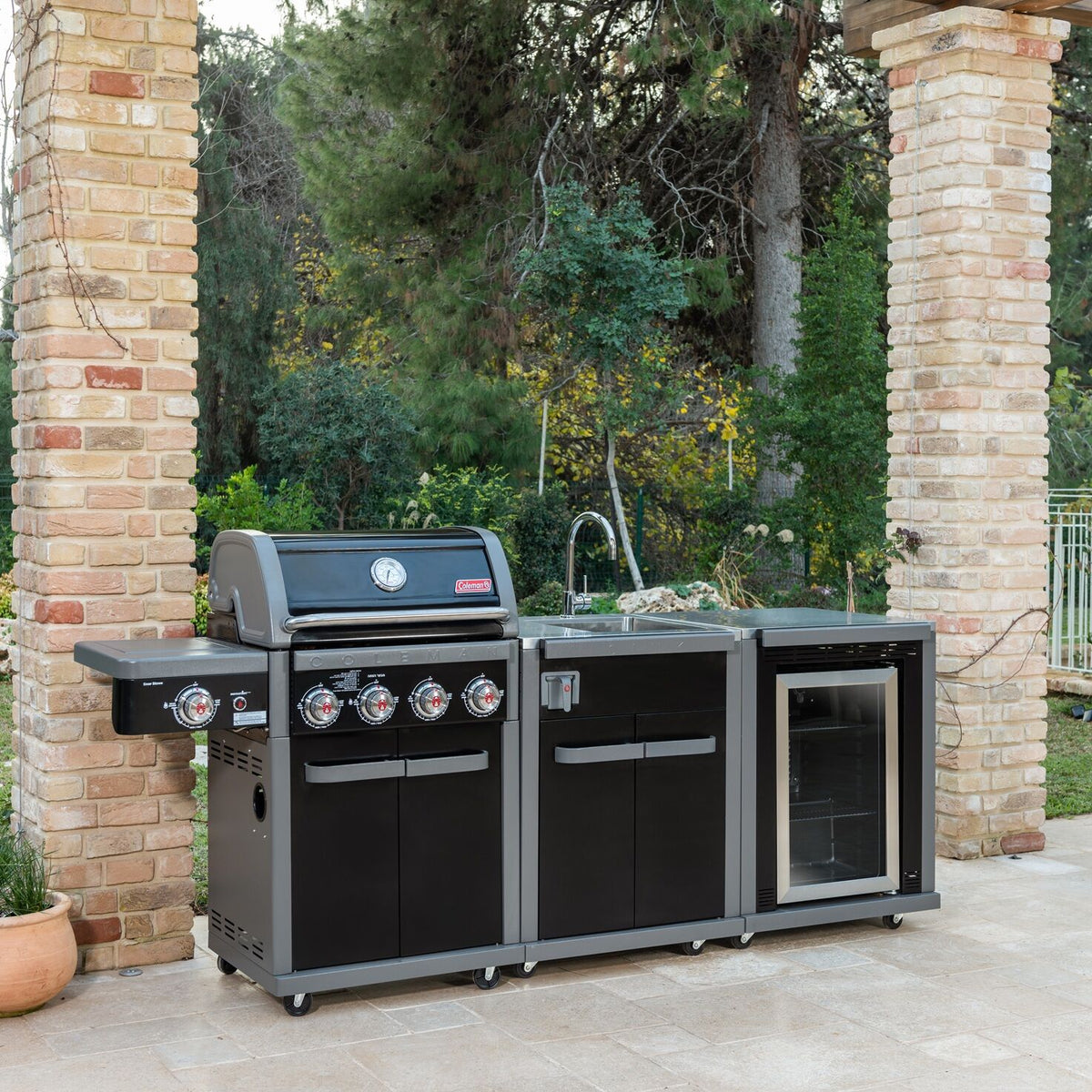 Coleman Revolution 4 Burner Kitchen with Sink and Fridge Module - Black Gloss — image 6