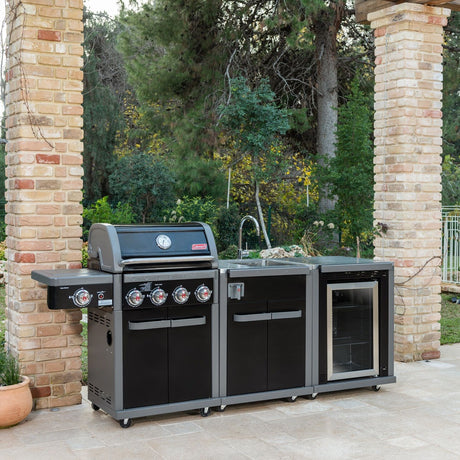 Coleman Revolution 4 Burner Kitchen with Sink and Fridge Module - Black Gloss — image 6