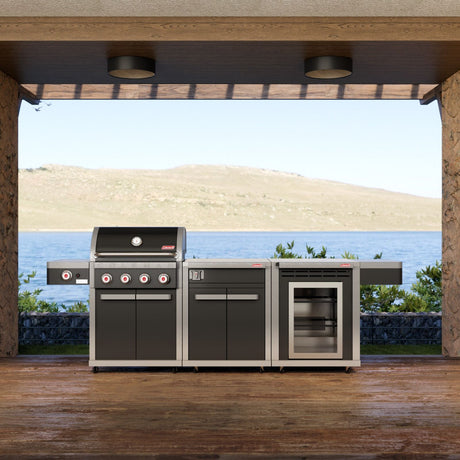 Coleman Revolution 4 Burner Kitchen with Storage (No Drawer) and Fridge Modules - Black Gloss — image 6