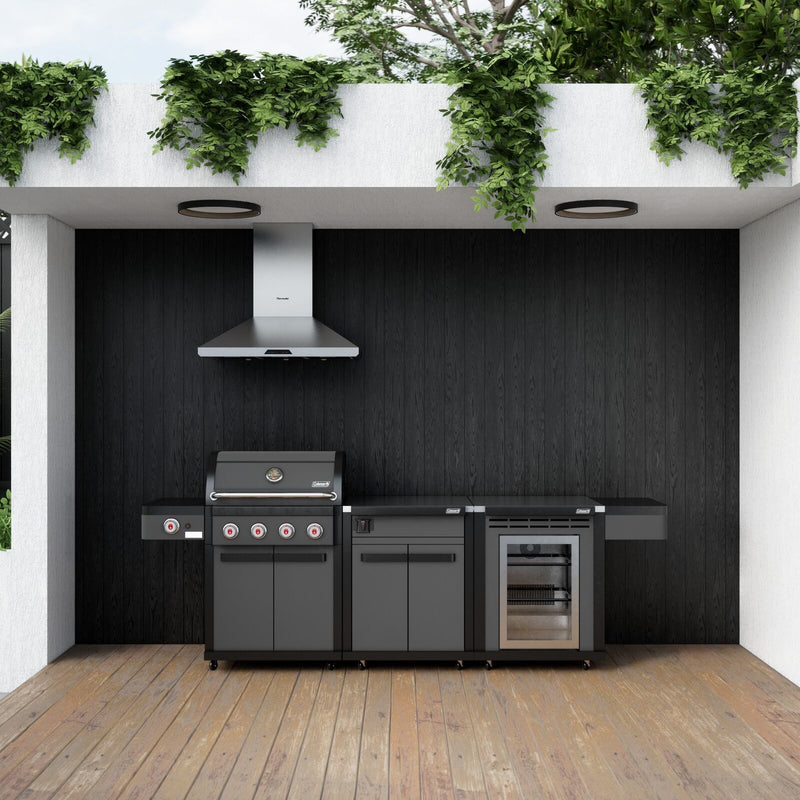 Coleman Revolution 4 Burner Kitchen with Storage (No Drawer) and Fridge Modules - Matt Black — image 6