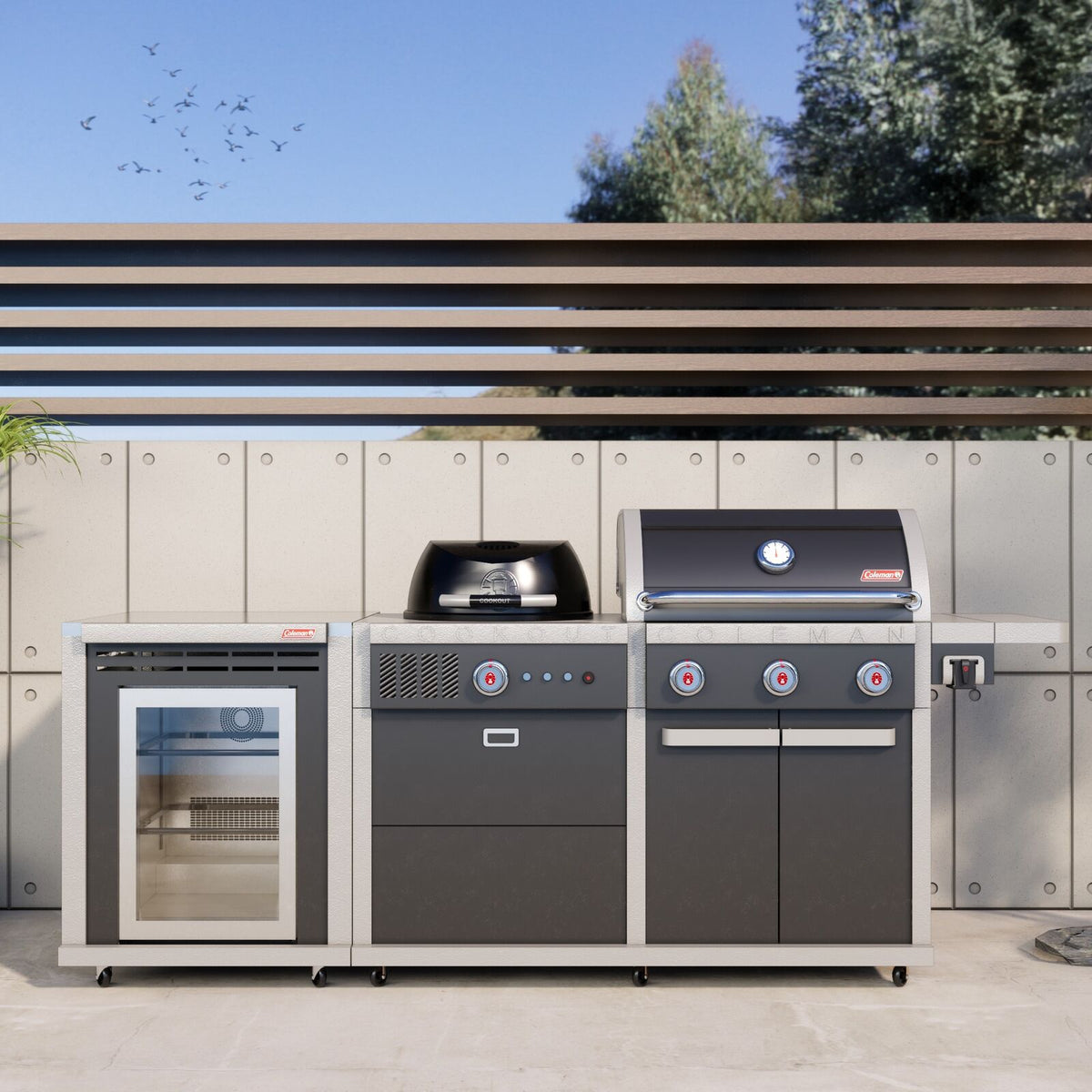 Coleman Revolution Dual Fuel Kitchen with Fridge Modules - Black Gloss — image 6