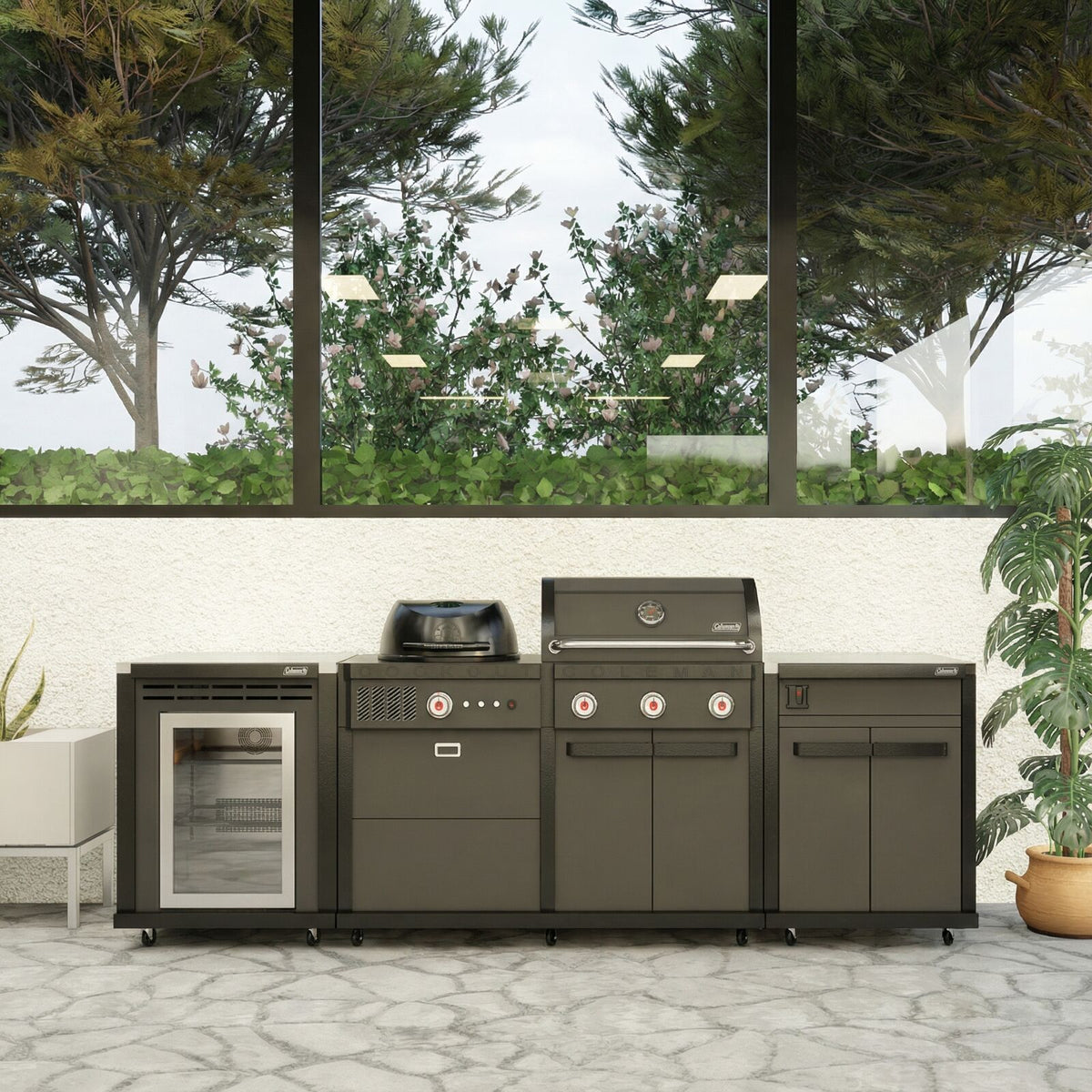 Coleman Revolution Dual Fuel Kitchen with Storage (No Drawer) and Fridge Modules - Matt Black — image 6