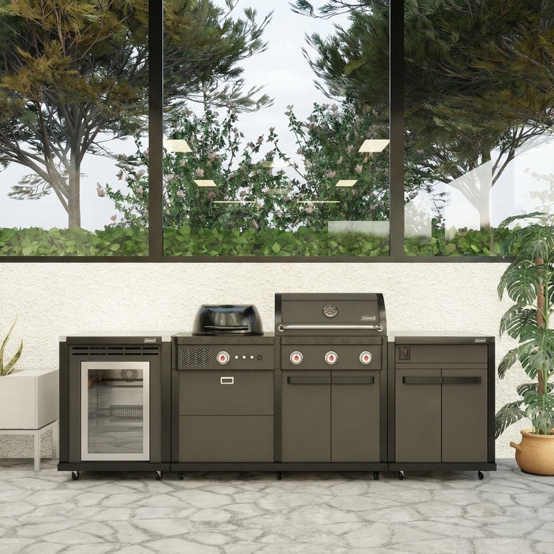 Coleman Revolution Dual Fuel Kitchen with Storage (No Drawer) and Fridge Modules - Matt Black — image 6