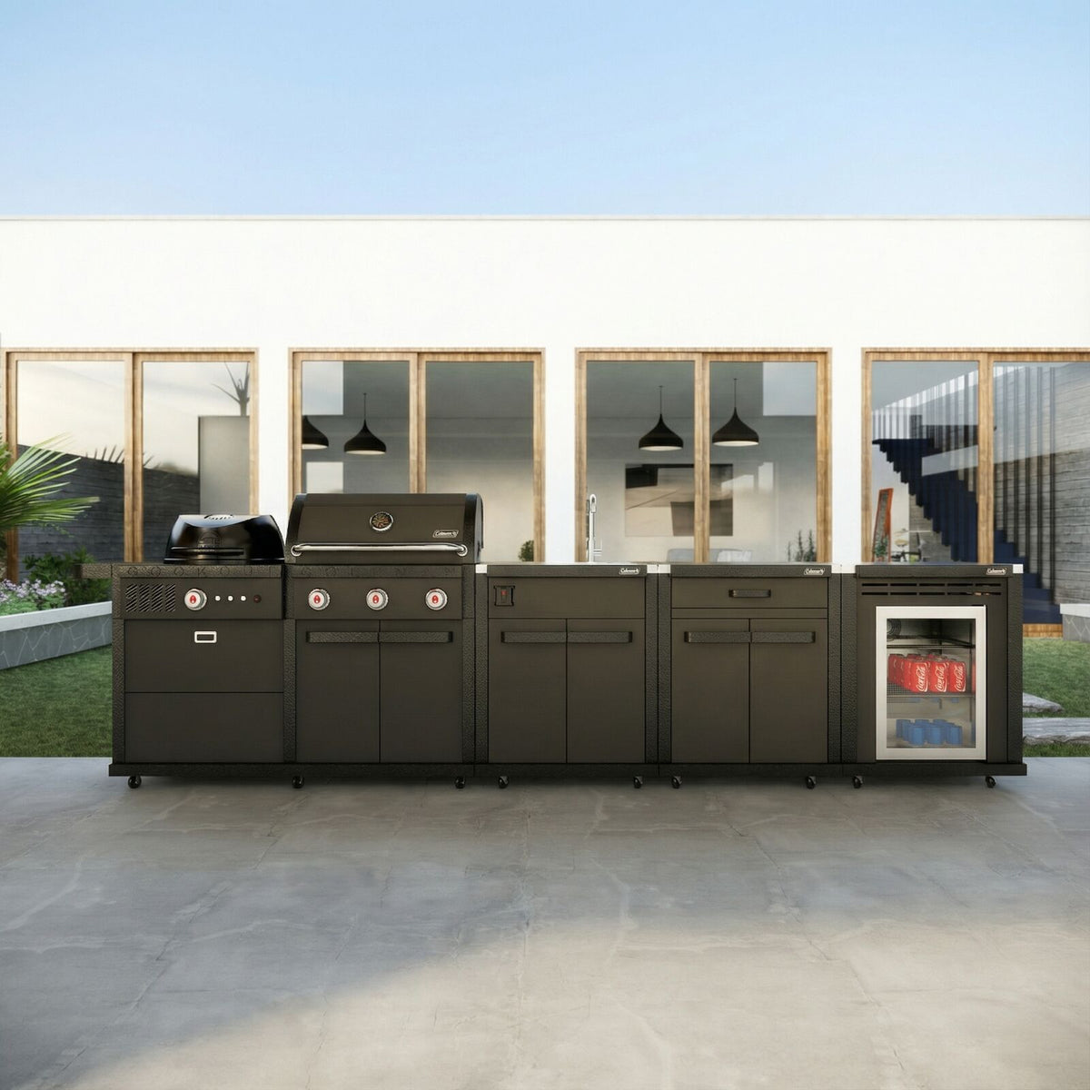 Coleman Revolution Dual Fuel Kitchen with Sink Fridge and Storage Modules - Matt Black — image 7