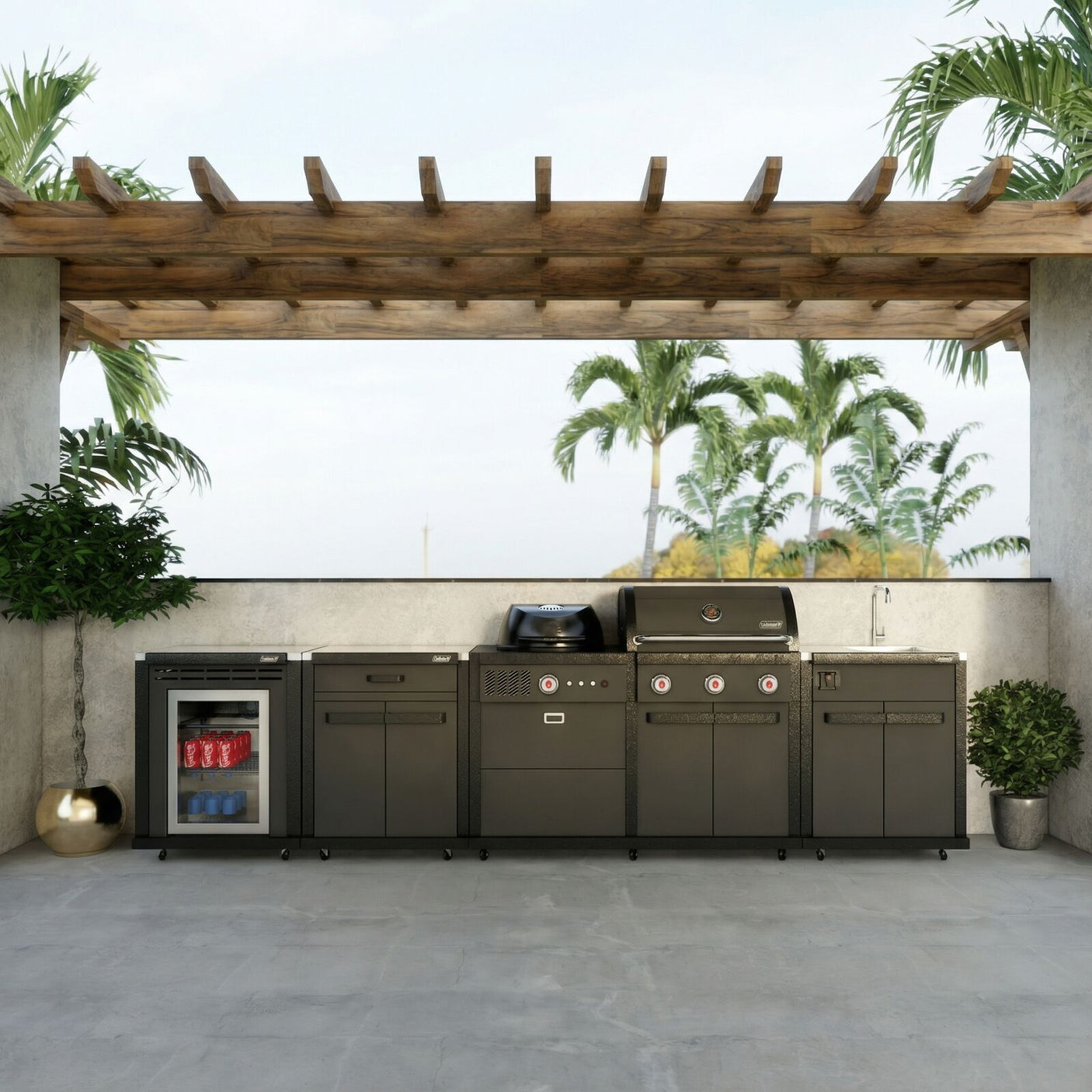Coleman Revolution Dual Fuel Kitchen with Sink Fridge and Storage Modules - Matt Black — image 9