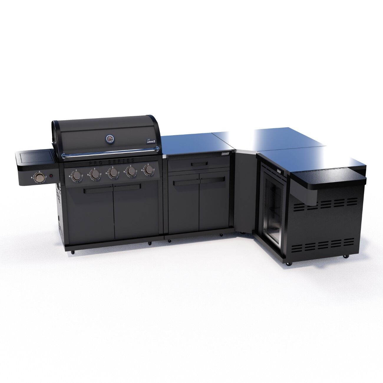 Coleman Pro Series 5 Burner Kitchen with Fridge Corner and Storage Module - Matt Black — image 10