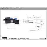 Coleman Pro Series 5 Burner Kitchen with Fridge Corner and Storage Module - Matt Black — image 11