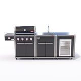 Coleman Revolution 4 Burner Kitchen with Sink and Fridge Module - Black Gloss — image 1