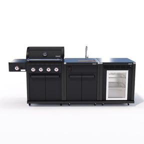 Coleman Revolution 4 Burner Kitchen with Sink and Fridge Module - Matt Black — image 1