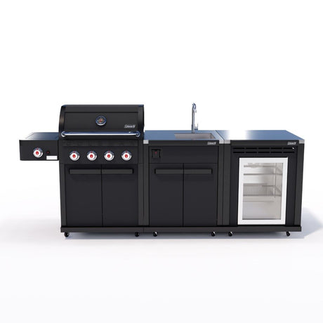 Coleman Revolution 4 Burner Kitchen with Sink and Fridge Module - Matt Black — image 1