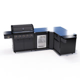 Coleman Pro Series 5 Burner Kitchen with Fridge Corner and Storage Module - Matt Black — image 1