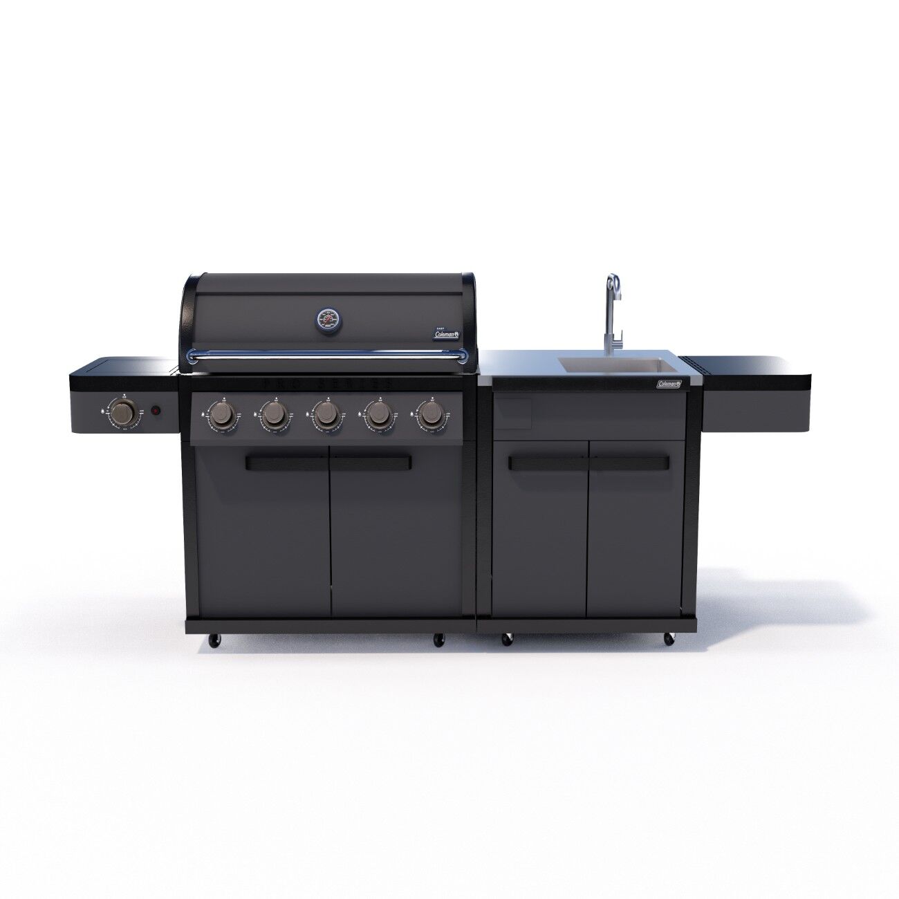 Coleman Pro Series 5 Burner Kitchen with Sink Module - Matt Black — image 1