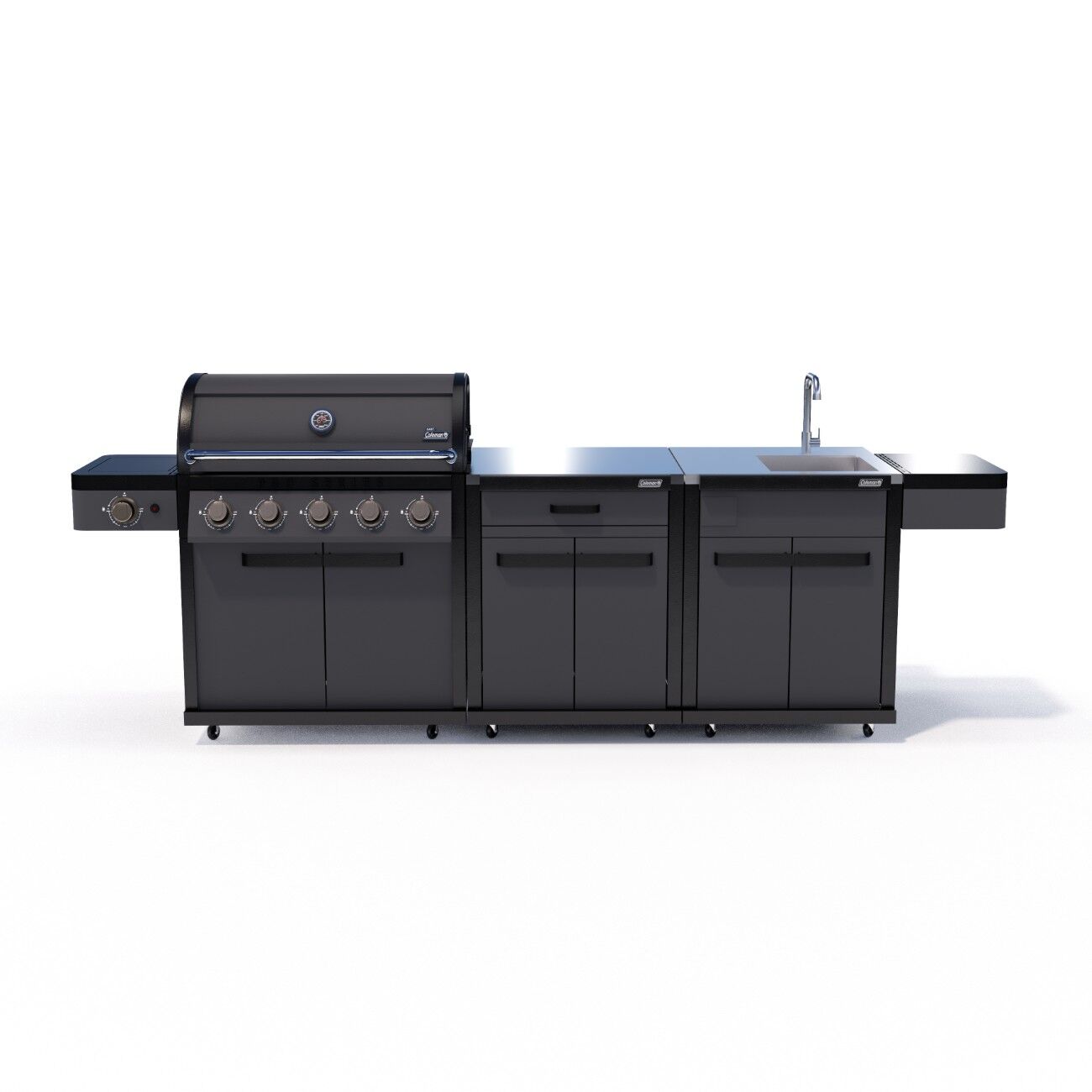 Coleman Pro Series 5 Burner Kitchen with Storage and Sink Module - Matt Black — image 1
