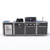 Coleman Revolution Dual Fuel Kitchen with Sink and Fridge Modules - Black Gloss — image 1