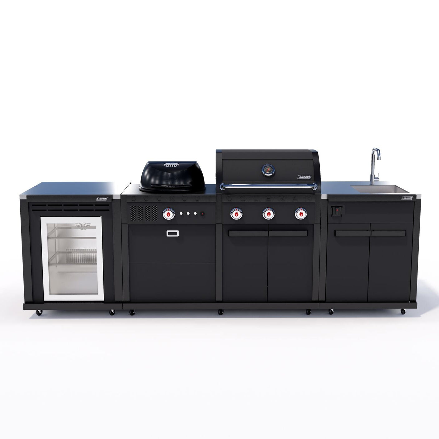 Coleman Revolution Dual Fuel Kitchen with Sink and Fridge Modules - Matt Black — image 1