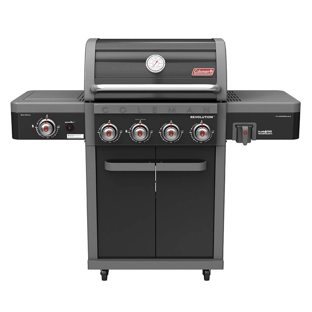 Coleman Revolution 4 Burner BBQ w/Side Burner Black Gloss REV4BGL — image 1